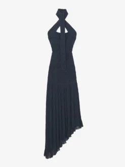 Abito asimmetrico arricciato da Donna in Blu Navy