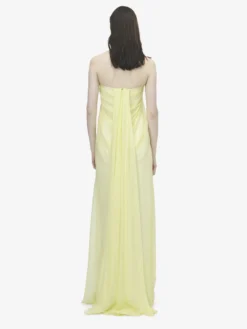 Abito bustier da sera da Donna in Giallo