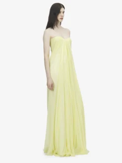 Abito bustier da sera da Donna in Giallo