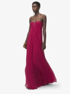 Abito bustier da sera da Donna in Rosa