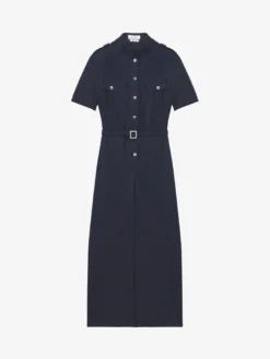 Abito midi in stile military da Donna in Indaco