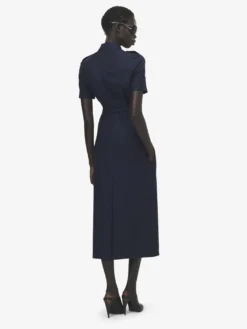 Abito midi in stile military da Donna in Indaco
