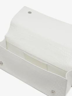 Borsa Jewelled con manico superiore da Donna in Bianco