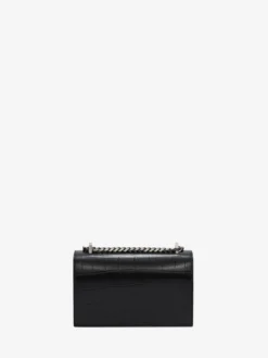 Borsa Jewelled Satchel da Donna in Nero/Argento