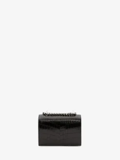 Borsa Jewelled Satchel Mini da Donna in Nero/Argento