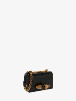 Borsa Jewelled Satchel Mini da Donna in Nero/Oro