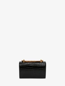 Borsa Jewelled Satchel Mini da Donna in Nero/Oro