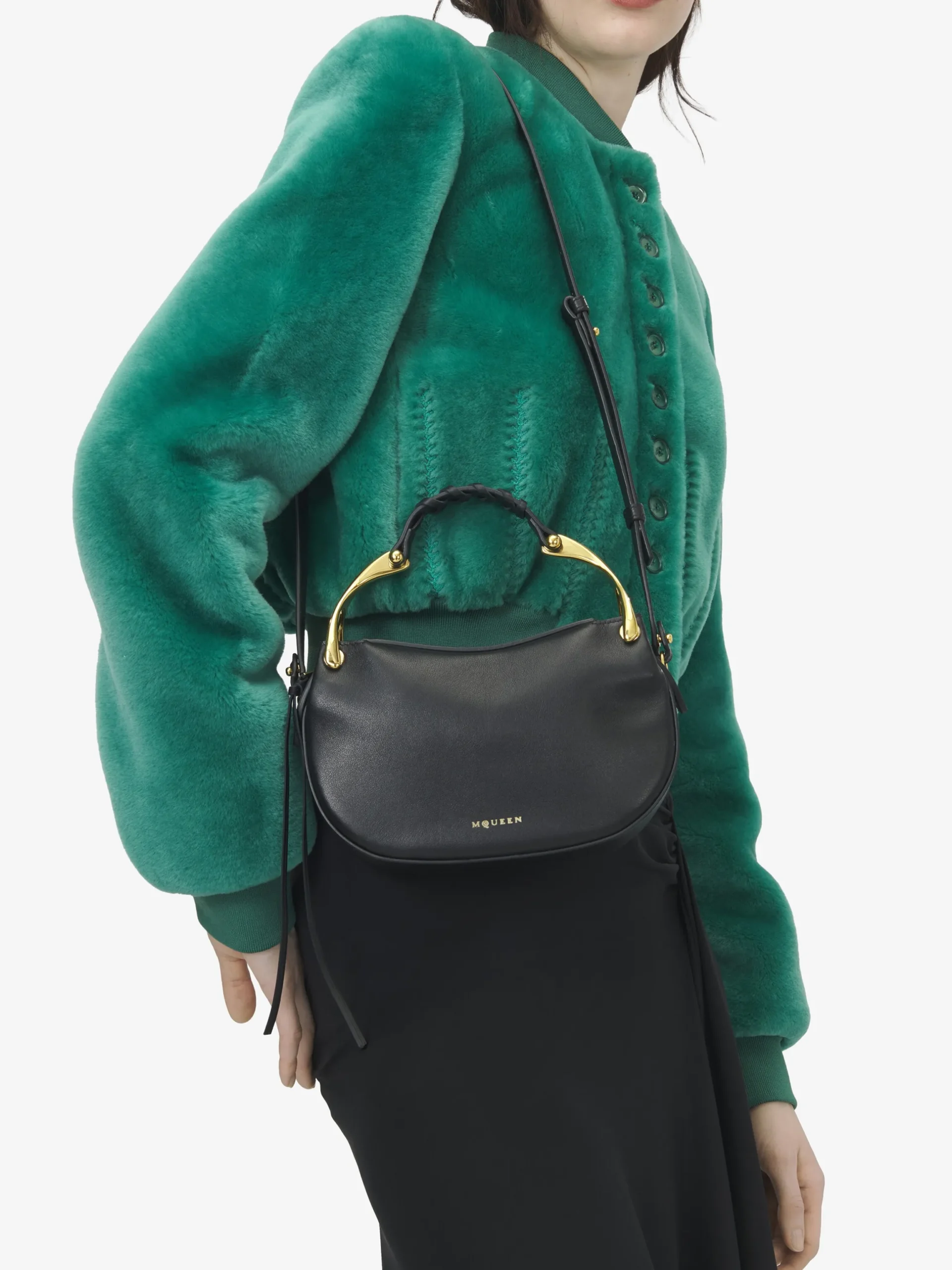 Borsa Wishbone Mini da Donna in Nero