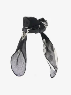 Bracciale Skull Scarf a doppio giro da Donna in Nero/Bianco