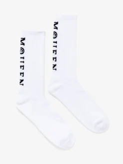 Calzini con logo McQueen da Uomo in Bianco/Nero