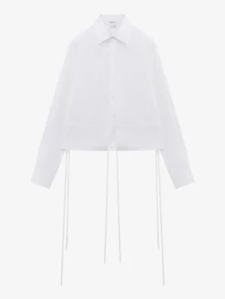 Camicia con coulisse da Donna in Bianco Ottico