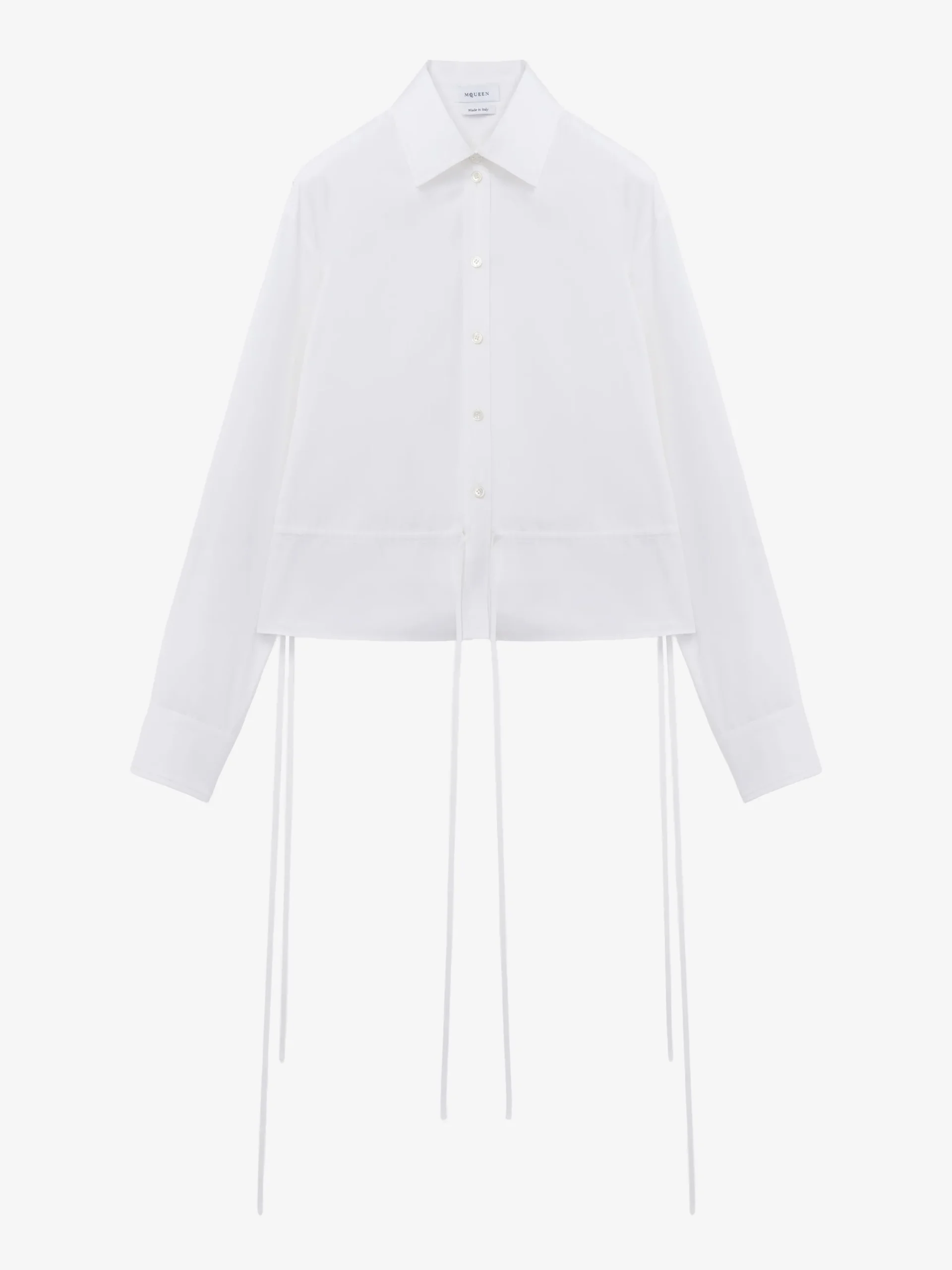 Camicia con coulisse da Donna in Bianco Ottico