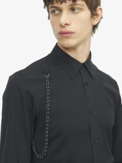 Camicia Harness a catena da Uomo in Nero