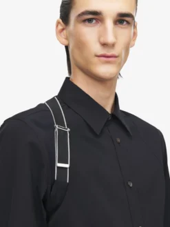 Camicia Harness con logo McQueen da Uomo in Nero