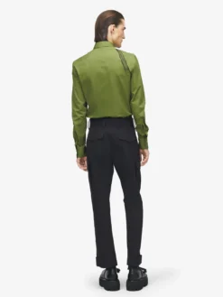 Camicia Harness con logo McQueen da Uomo in Verde