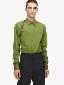 Camicia Harness con logo McQueen da Uomo in Verde