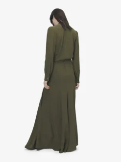 Camicia Wishbone in seta da Donna in Verde