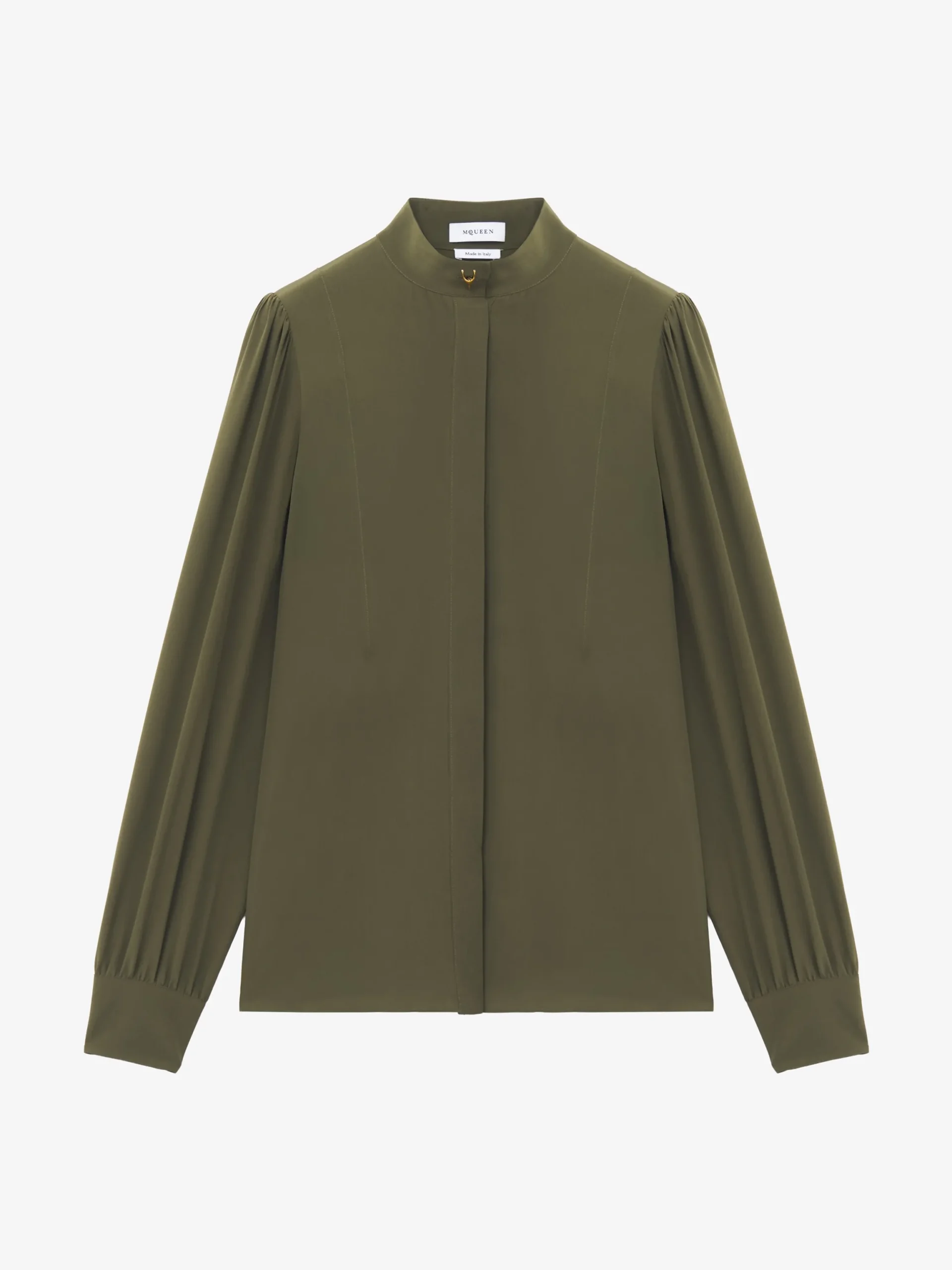 Camicia Wishbone in seta da Donna in Verde