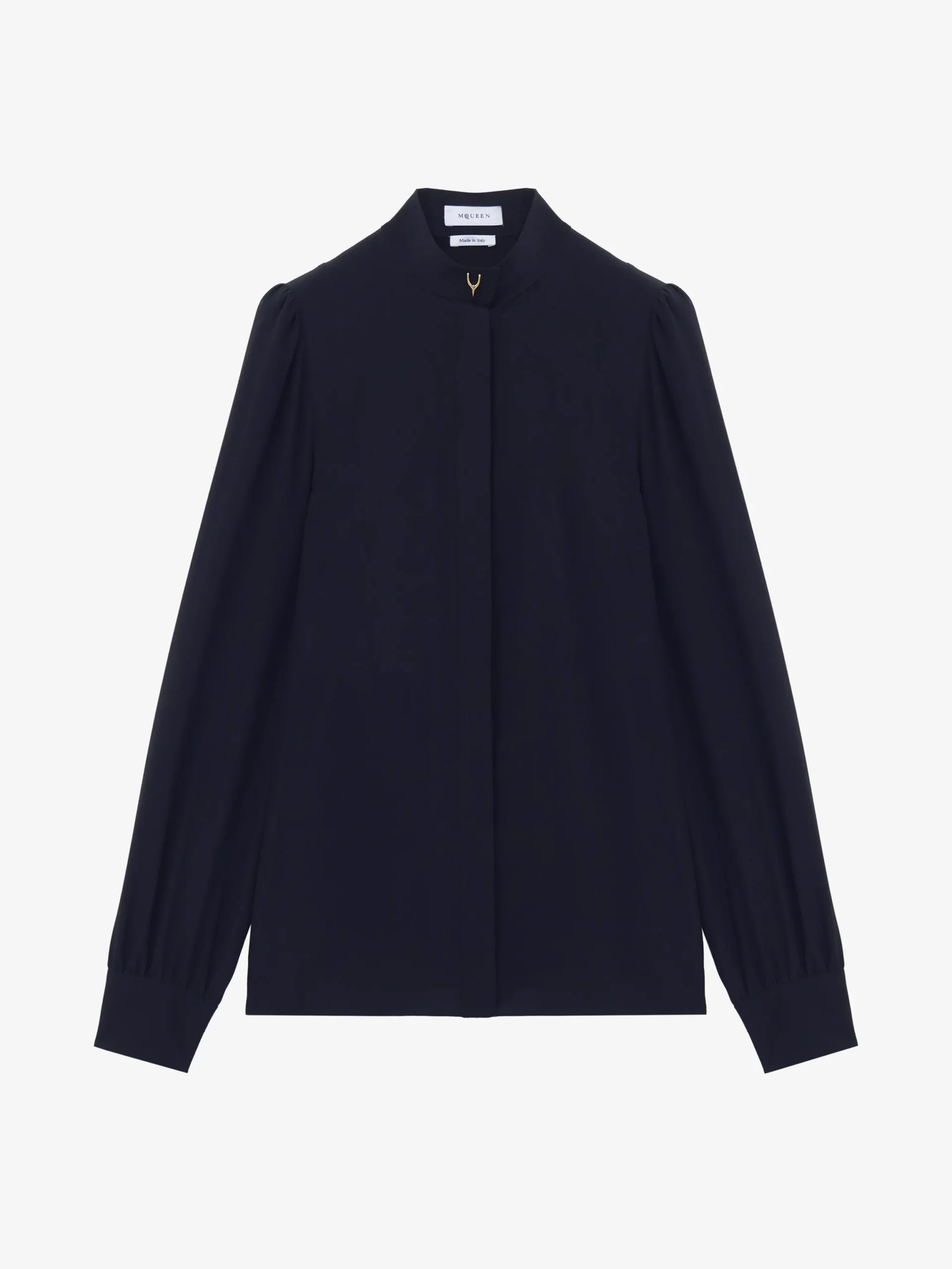 Camicia Wishbone in seta da Donna in Indaco