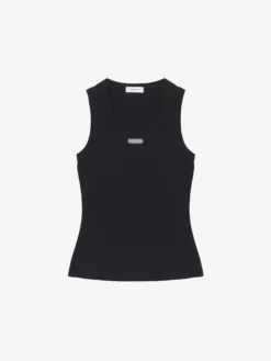 Canotta McQueen con targhetta da Donna in Nero