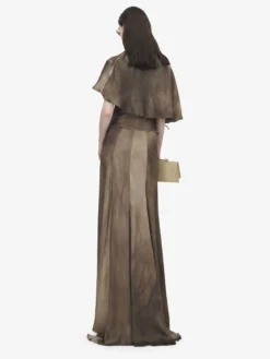 Cappa asimmetrica da Donna in Marrone