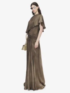 Cappa asimmetrica da Donna in Marrone