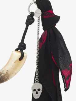Charm sciarpa e corno da Donna in Nero/Rosso