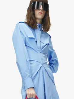Chemisier arricciato da Donna in Blu