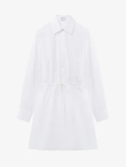 Chemisier con dettaglio annodato da Donna in Bianco Ottico