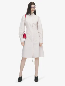 Chemisier gessato da Donna in Avorio/Rosa