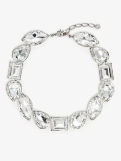 Choker Cocktail da Donna in Finitura argento/Trasparente