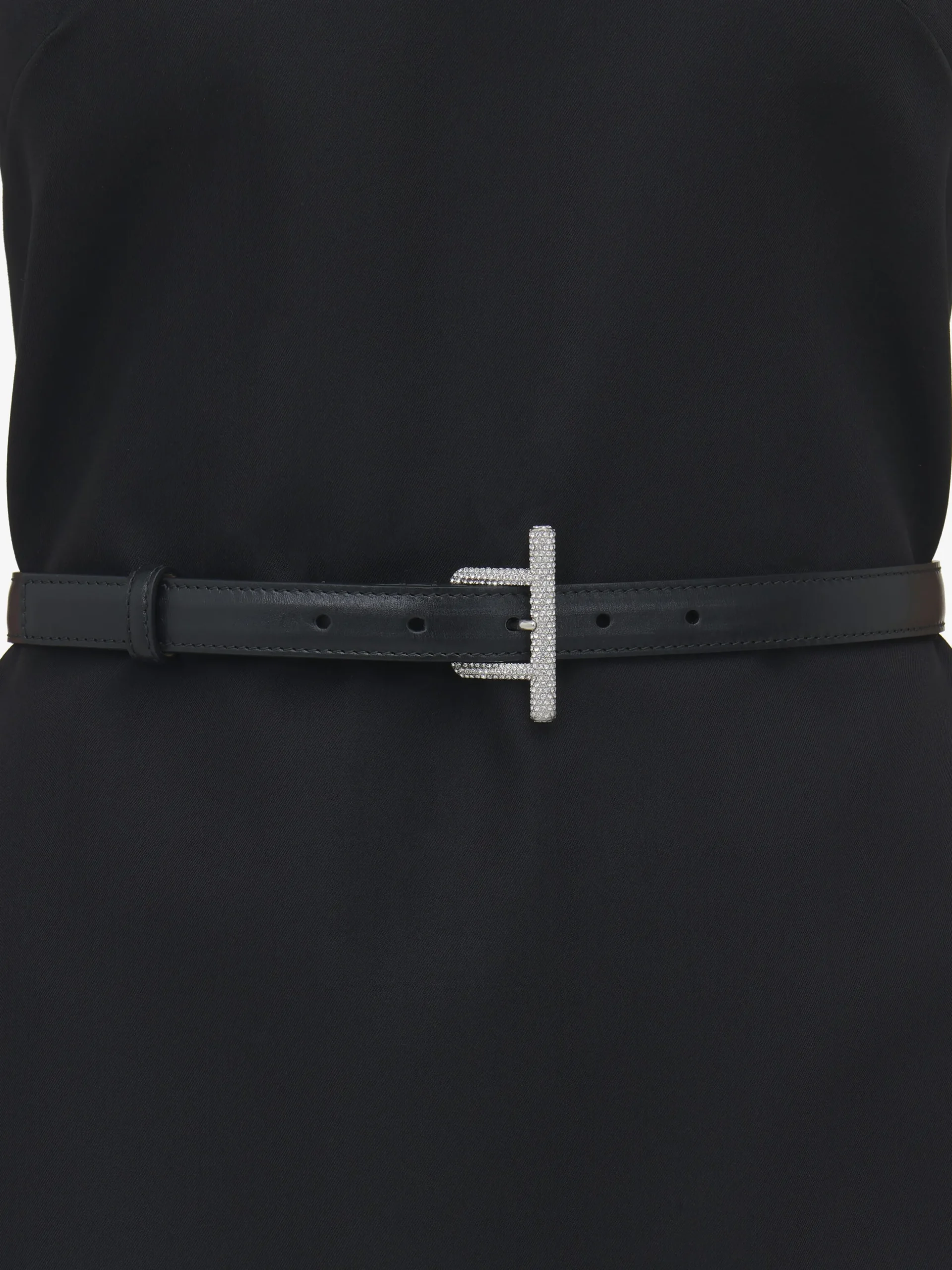 Cintura T-Bar da Donna in Nero