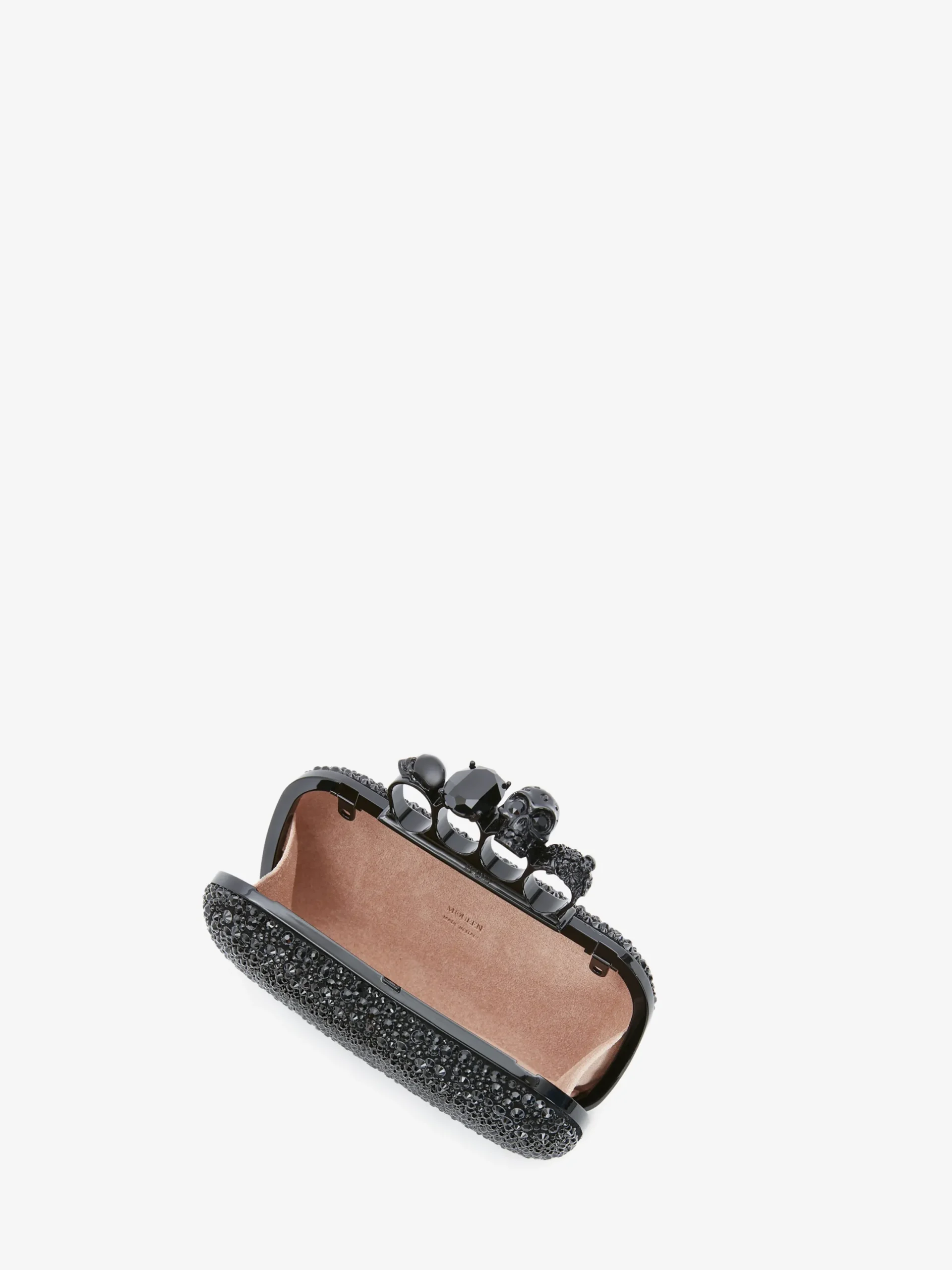 Clutch Knuckle con Catena da Donna in Nero