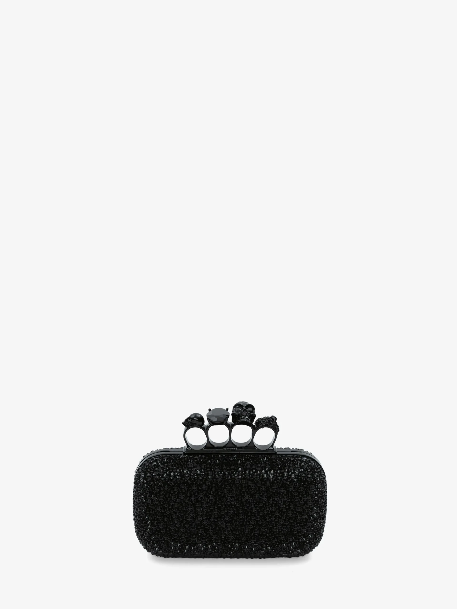 Clutch Knuckle con Catena da Donna in Nero