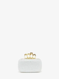Clutch Knuckle da Donna in Argento