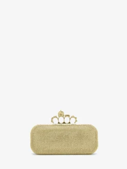 Clutch The Knuckle lunga da Donna in Finitura oro