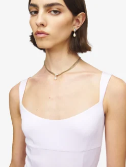 Collana Skull con cristalli da Donna in Finitura oro pallido