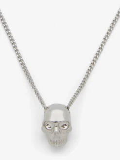 Collana Skull da Uomo in Finitura palladio