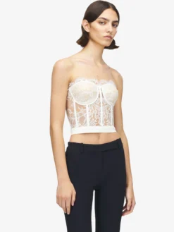 Corsetto in Pizzo da Donna in Bianco