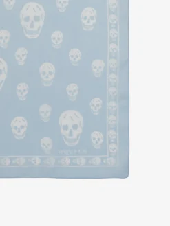 Foulard Skull classico da Donna in Azzurro