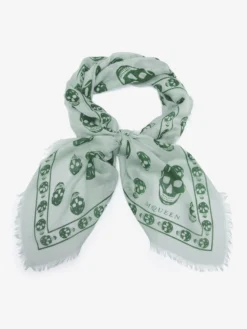Foulard Skull classico da Uomo in Verde Scuro
