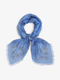 Foulard Skull classico da Uomo in Blu