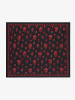 Foulard Skull classico da Uomo in Nero/Rosso
