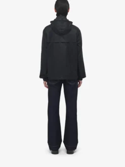 Giacca a vento con motivo Skull in jacquard da Uomo in Nero
