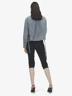 Giacca-camicia in chambray da Donna in Washed Blue