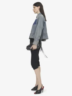 Giacca-camicia in chambray da Donna in Washed Blue