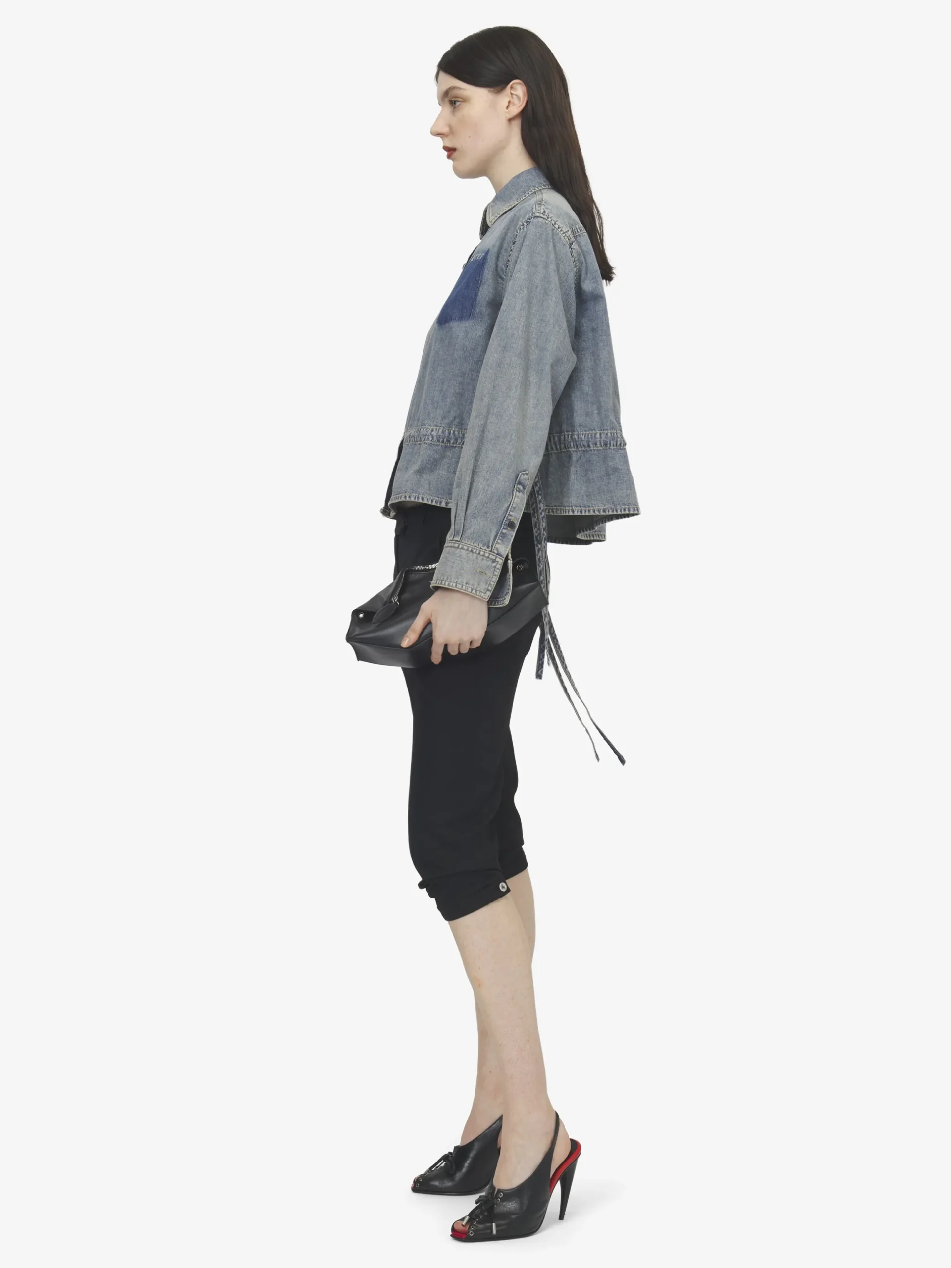 Giacca-camicia in chambray da Donna in Washed Blue