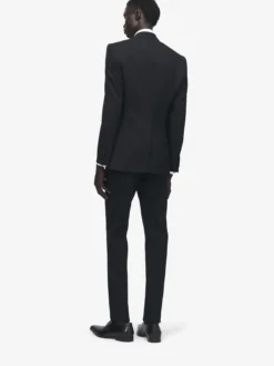 Giacca monopetto con revers capovolti da Uomo in Nero