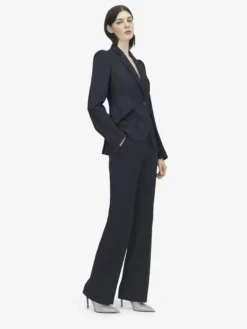Giacca monopetto in lana da Donna in Indaco