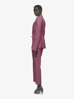 Giacca monopetto in lana da Donna in Rosa